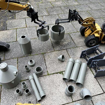 Kanal / Schachtteile im Maßstab 1:14